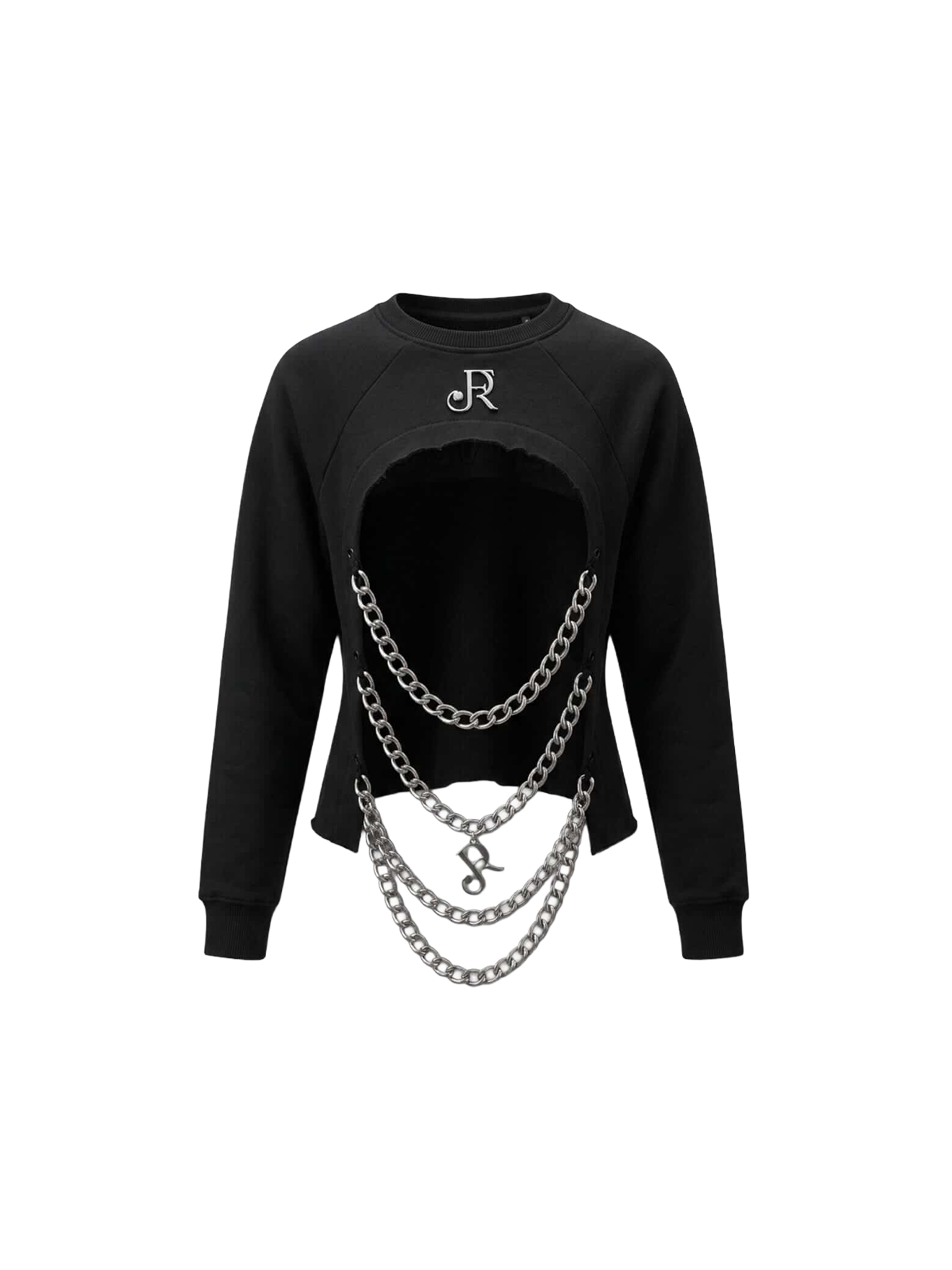 D”stressed chain sweatshirt.
