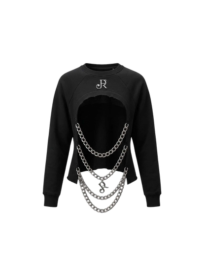 D”stressed chain sweatshirt.