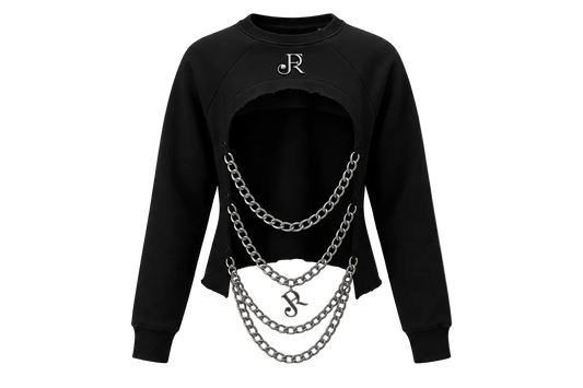 D”stressed chain sweatshirt.